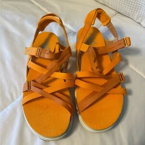 Orange Strappy Sandals
